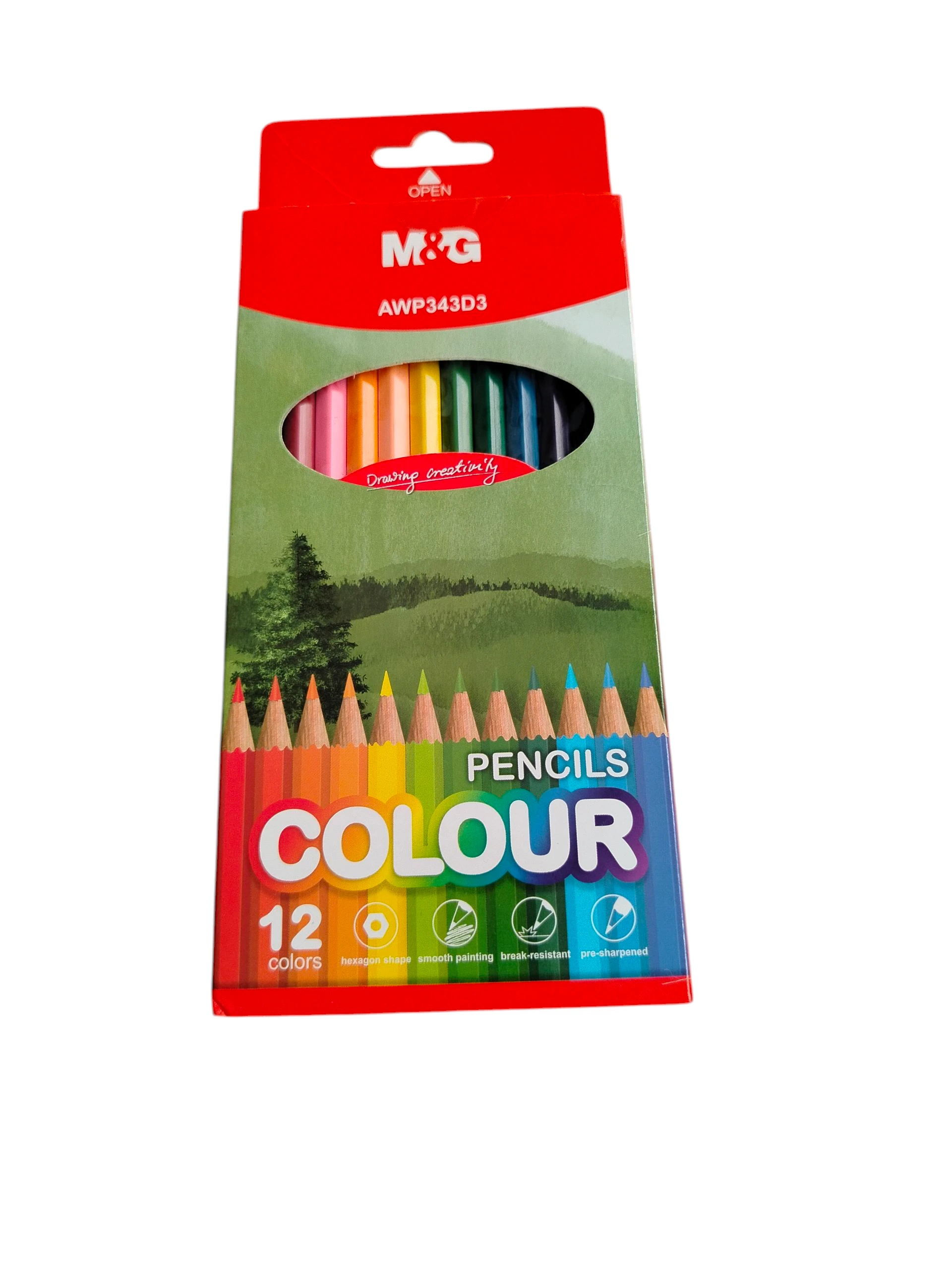 الوان خشب12 لون طويل M&G